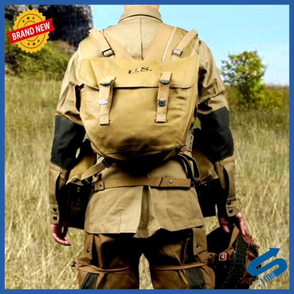 Vintage Canvas Messenger Bag Tactical Military Crossbody Satchel Haversack - Picture 3 of 7